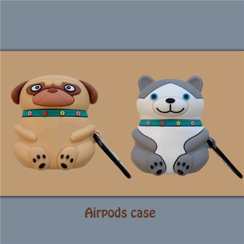 Ốp Airpods 1/2 Chó Pug & Husky - PK506