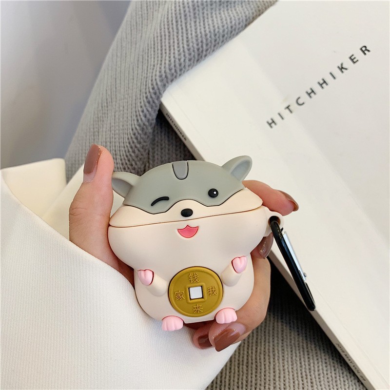 Ốp Airpods 1/2 Chuột may mắn - PK491